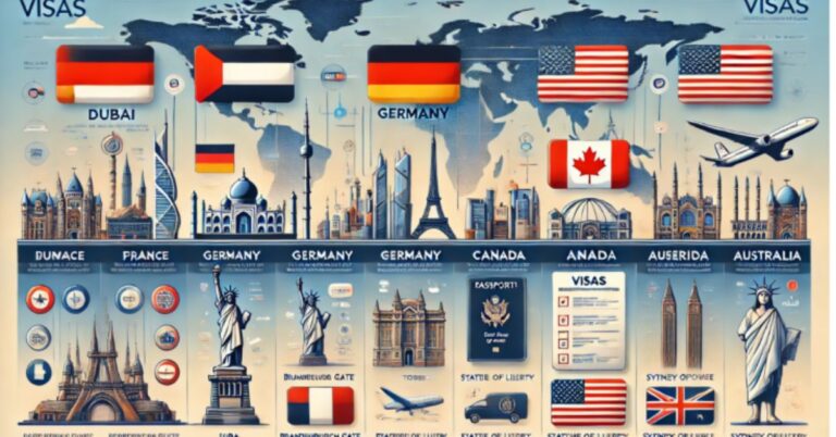 Free Guide to Applying for Visas to italy,Dubai,Germany,France,Spain,Saudia Arab,Canada,Australia and America in 2025,2026